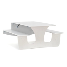 Nástěnný stůl LUCAS, 1200x1200x720 mm, bílá, šedá
