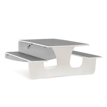 Nástěnný stůl LUCAS, 1200x1200x570 mm, bílá, tmavě šedá