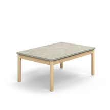 Stůl DECIBEL, 1200x800x530 mm, akustické linoleum, bříza/šedá