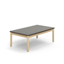 Stůl DECIBEL, 1400x800x530 mm, akustické linoleum, bříza/tmavě šedá