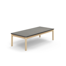 Stůl DECIBEL, 1800x800x530 mm, akustické linoleum, bříza/tmavě šedá