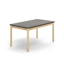 Stůl DECIBEL, 1400x800x720 mm, akustické linoleum, bříza/tmavě šedá