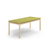 Stůl DECIBEL, 1800x800x720 mm, akustické linoleum, bříza/limetkově zelená