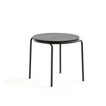 Konferenční stolek Ashley, Ø570 mm, výška 470 mm, černá, černá deska