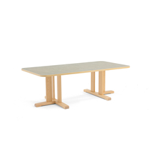 Stůl KUPOL, 1600x800x500 mm, obdélník, akustické linoleum, bříza/šedá