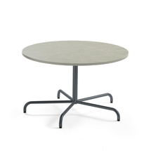 Stůl PLURAL, Ø1200x720 mm, linoleum, šedá, antracitově šedá