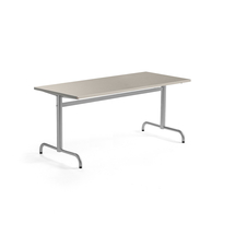 Stůl PLURAL, 1600x700x720 mm, linoleum, šedá, stříbrná