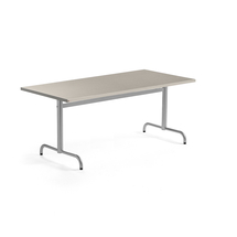 Stůl PLURAL, 1600x800x720 mm, linoleum, šedá, stříbrná
