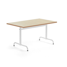 Stůl PLURAL, 1200x800x720 mm, linoleum, béžová, bílá