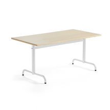 Stůl PLURAL, 1400x800x720 mm, akustická HPL deska, bříza, bílá