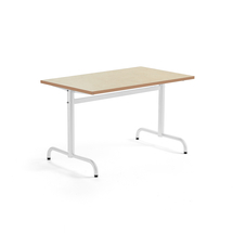 Stůl PLURAL, 1600x700x720 mm, linoleum, béžová, bílá
