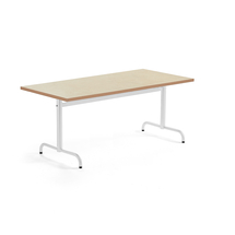 Stůl PLURAL, 1600x800x720 mm, linoleum, béžová, bílá