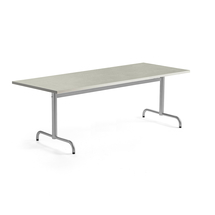 Stůl PLURAL, 1800x800x720 mm, linoleum, béžová, bílá