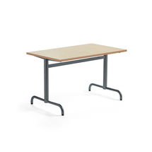 Stůl PLURAL, 1200x700x720 mm, linoleum, béžová, antracitově šedá