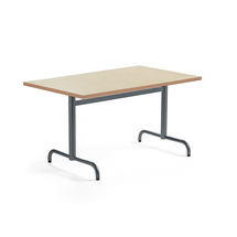 Stůl PLURAL, 1200x800x720 mm, linoleum, béžová, antracitově šedá
