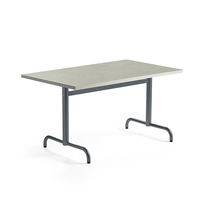 Stůl PLURAL, 1200x800x720 mm, linoleum, šedá, antracitově šedá