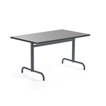 Stůl PLURAL, 1200x800x720 mm, linoleum, tmavě šedá, antracitově šedá