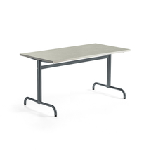 Stůl PLURAL, 1400x700x720 mm, linoleum, šedá, antracitově šedá