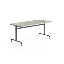 Stůl PLURAL, 1600x700x720 mm, linoleum, šedá, antracitově šedá