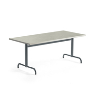 Stůl PLURAL, 1600x800x720 mm, linoleum, šedá, antracitově šedá