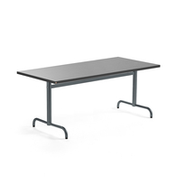 Stůl PLURAL, 1600x800x720 mm, linoleum, tmavě šedá, antracitově šedá
