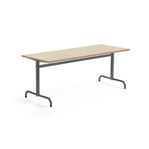Stůl PLURAL, 1800x700x720 mm, linoleum, béžová, antracitově šedá
