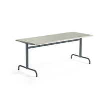 Stůl PLURAL, 1800x700x720 mm, linoleum, šedá, antracitově šedá