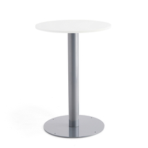 Barový stůl ALVA, Ø700x1000 mm, bílá