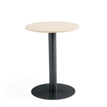 Kulatý stůl Alva, Ø700x900 mm, bříza, antracitově šedá