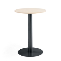 Kulatý stůl Alva, Ø700x1000 mm, bříza, antracitově šedá