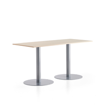 Stůl ALVA, 1800x800x900 mm, stříbrná, bříza
