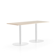 Stůl ALVA, 1800x800x900 mm, bílá, bříza