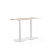 Barový stůl ALVA, 1400x700x1000 mm, bílá, bříza