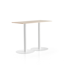 Barový stůl ALVA, 1400x700x1100 mm, bílá, bříza
