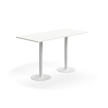 Barový stůl ALVA, 1800x800x1000 mm, vysokotlaký laminát, bílá