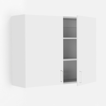 Nástěnná skříňka THEO, plné dveře, 800x1000x320 mm, bílá