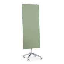 Mobilní skleněná tabule STELLA, magnetická, pastelově zelená