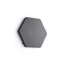 Akustický panel POLY, šestiúhelník, 600x600x56 mm, nástěnný, tmavě šedá