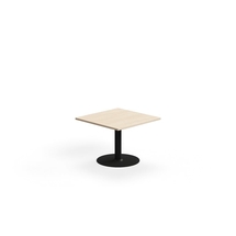 Konferenční stolek ALVA, 700x700x500 mm, upevnitelný, vysokotlaký laminát, černá/bříza