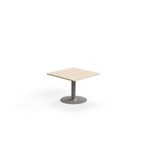 Konferenční stolek ALVA, 700x700x500 mm, upevnitelný, vysokotlaký laminát, stříbrná/bříza
