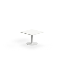 Konferenční stolek ALVA, 700x700x500 mm, upevnitelný, vysokotlaký laminát, bílá