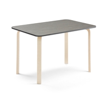 Stůl ELTON, 1200x600x710 mm, bříza, akustické linoleum, tmavě šedá