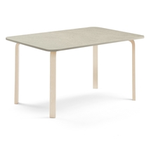 Stůl ELTON, 1800x700x710 mm, bříza, akustické linoleum, šedá