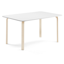 Stůl ELTON, 1800x800x710 mm, bříza, akustická HPL deska, bílá