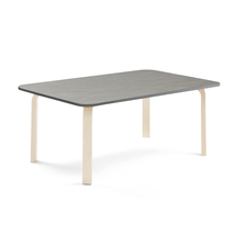 Stůl ELTON, 1400x800x530 mm, bříza, akustické linoleum, tmavě šedá