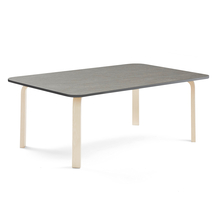 Stůl ELTON, 1800x800x530 mm, bříza, akustické linoleum, tmavě šedá